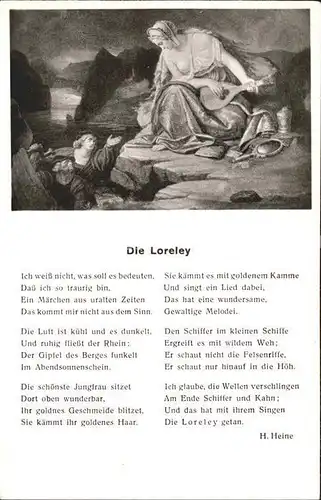 Loreley Lorelei Gedicht  Kat. Sankt Goarshausen