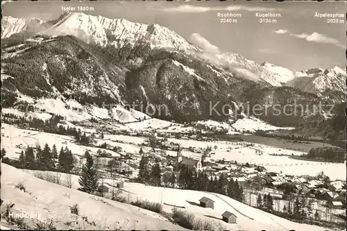 Hindelang Oberdorf Rauhhhorn Kugelhorn aelpelspitze Iseler  Kat. Bad Hindelang