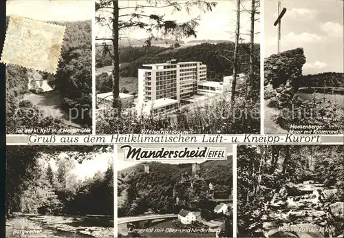 Manderscheid Eifel Moosenberger Maar Wasserfall kl Kyll Burgweiher  / Manderscheid /Bernkastel-Wittlich LKR