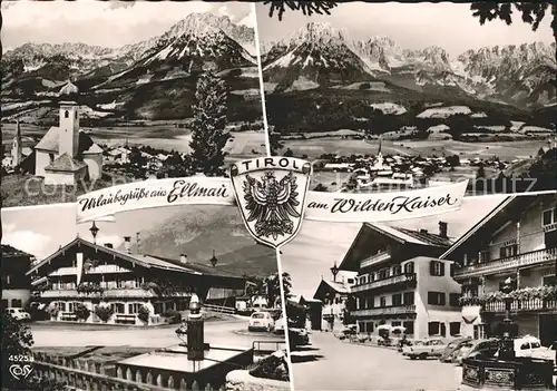 Ellmau Tirol Kirche Hotel Wilden Kaiser  Kat. Ellmau