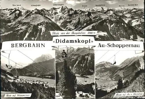 Schoppernau Vorarlberg Bergbahn Didamskopf Kanisfluh Sesselbahn Kat. Schoppernau