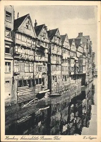Hamburg Admiralitaets Strassen Flut  Kat. Hamburg
