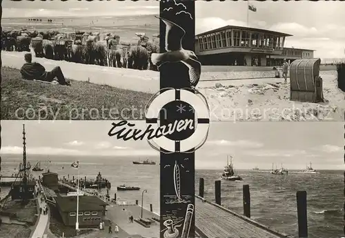 Cuxhaven Nordseebad Strand Strandhaus Doere Moewe Kat. Cuxhaven