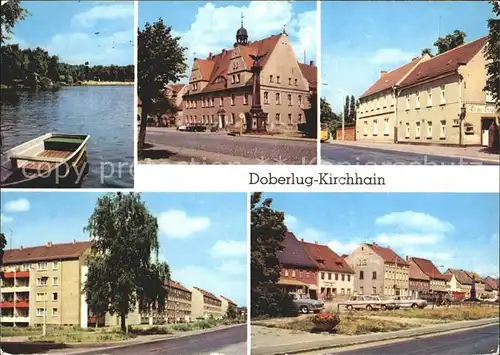 Doberlug Kirchhain Bad Erna Rathaus Gaststaette Gruener Berg Bahnhofstrasse Kat. Doberlug Kirchhain