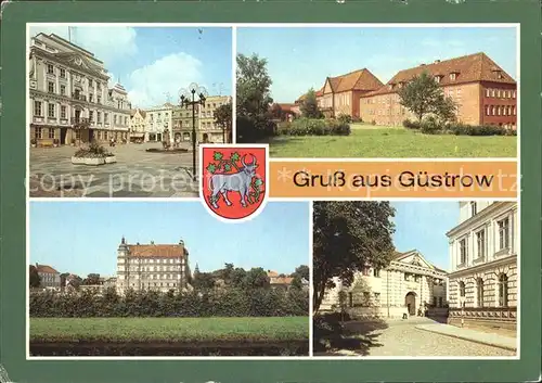 Guestrow Mecklenburg Vorpommern Markt Paedagogische Hochschule Schloss Kat. Guestrow