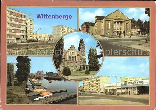 Wittenberge Prignitz Perlenberger Strasse Kulturhaus Hafen Rathaus Kat. Wittenberge