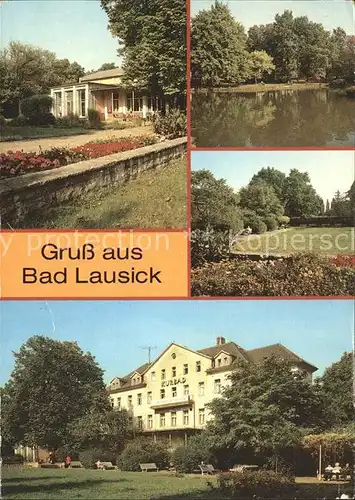 Bad Lausick Kurpark Schwanenteich Kurbad Kat. Bad Lausick