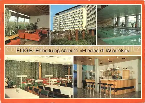Klink Waren FDGB  Erholungsheim Herbert Warnke  Kat. Klink Waren