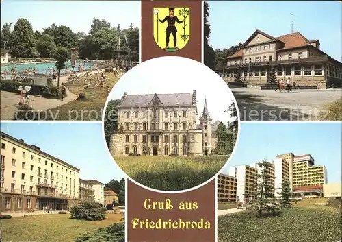 Friedrichroda Schwimmbad Parkhotel FDGB  Erholungsheim August Bebel Kat. Friedrichroda