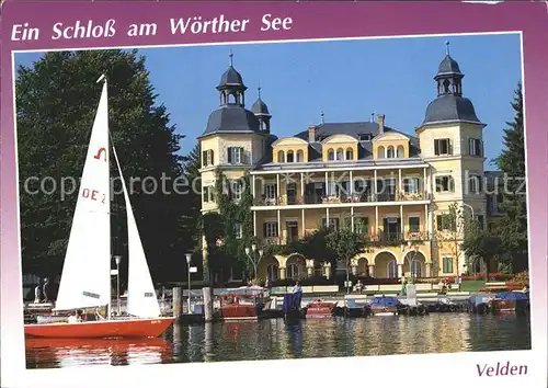 Velden Woerther See Renaissance Schlosshotel Segelboot  Kat. Velden am Woerther See