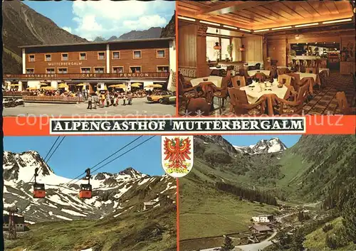 Neustift Stubaital Tirol Alpengasthof Mutterbergalm Luftseilbahn  Kat. Neustift im Stubaital