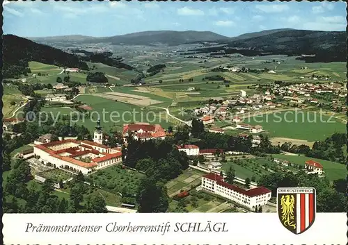 Schlaegl Praemonstratenser Chorherrenstift Fliegeraufnahme Kat. Schlaegl