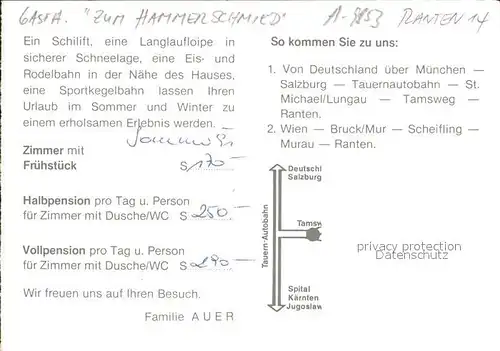 Ranten Gasthof Zum Hammerschmied Kegelbahn Pony  Kat. Ranten