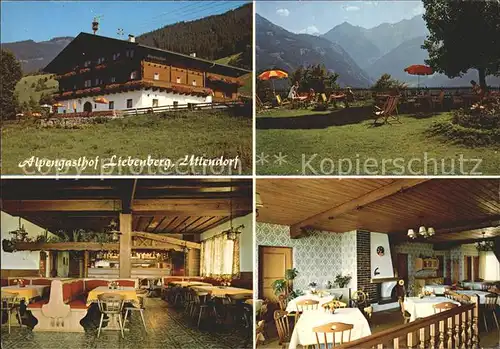 Uttendorf Salzburg Alpengasthof Liebenberg  Kat. Uttendorf