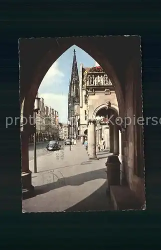 Muenster Westfalen Prinzipalmarkt St Lamberti Kat. Muenster