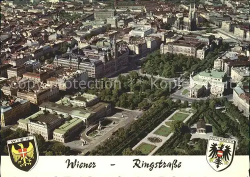 Wien Ringstrasse Parlament Rathaus Universitaet Voltivkirche  Kat. Wien