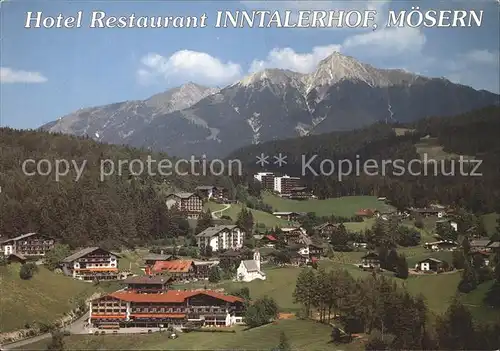 Moesern Hotel Restaurant Inntalerhof Fliegeraufnahme Kat. Telfs