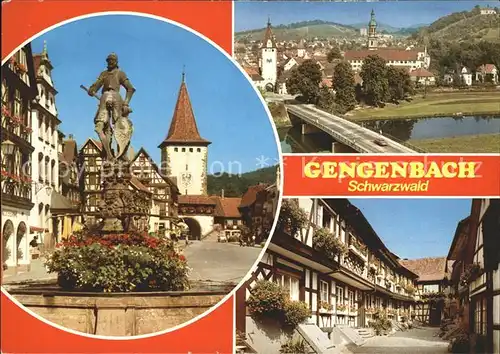 Gengenbach Brunnen Bruecke Tor  Kat. Gengenbach Schwarzwald