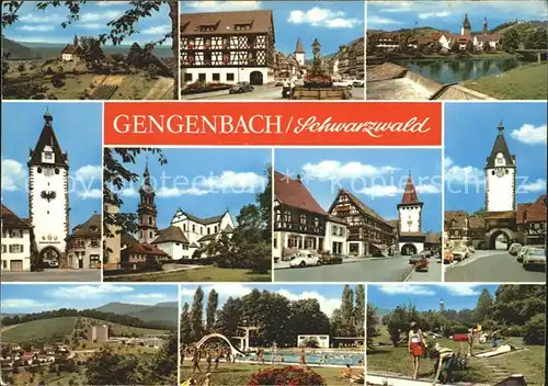 Gengenbach Tor Freibad Brunnen  Kat. Gengenbach Schwarzwald