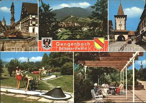 Gengenbach Marktplatz Tor Minigolf  Kat. Gengenbach Schwarzwald