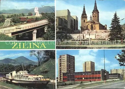 Zilina Kirche Schiff Bruecke  Kat. Zilina