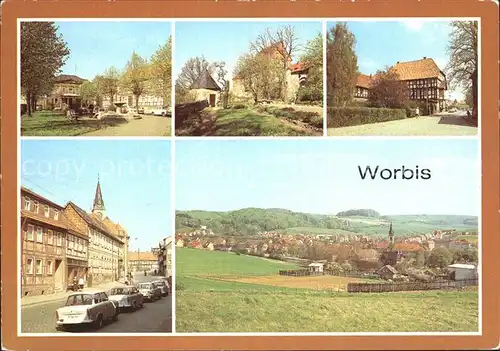 Worbis Burg Bodenstein Wintzingerode Rathaus Ernst Thaelmann Strasse  Kat. Leinefelde Worbis