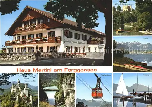 Brunnen Schwangau Haus Martini Forggensee Tegelbergbahn Saeuling Fuessen Schloss Hohenschwangau  Kat. Schwangau