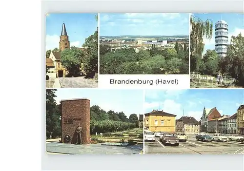 Brandenburg Havel Friedenswarte Markt Mahnmal Kat. Brandenburg