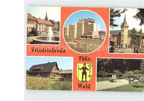Friedrichroda Platz der Jungen Pioniere Puschkin  Park Schloss Reinhardsbrunn Kat. Friedrichroda