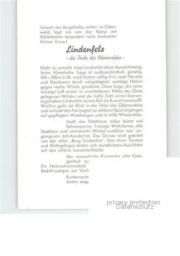 Lindenfels Odenwald Haus Nibelungen Kat. Lindenfels