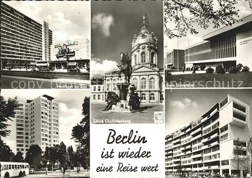 Berlin Freie Universitaet Schloss Scharlottenburg Hochhaus am Zoo Roseneck Kat. Berlin