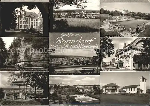 Bonndorf Schwarzwald Blick vom Lindenbuck Wutachschlucht Kat. Bonndorf