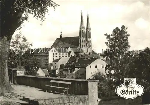 Goerlitz Sachsen Blick vom Nikolaifriedhof zur Peterskirche Kat. Goerlitz