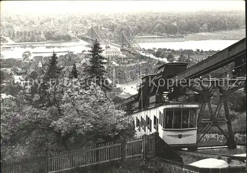 Dresden Loschwitz Schwebeseilbahn Kat. Dresden Elbe