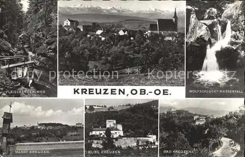 Kreuzen Bad Wolfschlucht Wasserfall Bad Kreuzen Burg Markt Kat. Bad Kreuzen