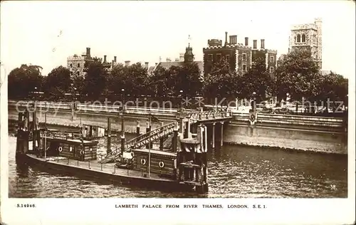 London Lambeth Palace from River Thames Kat. City of London