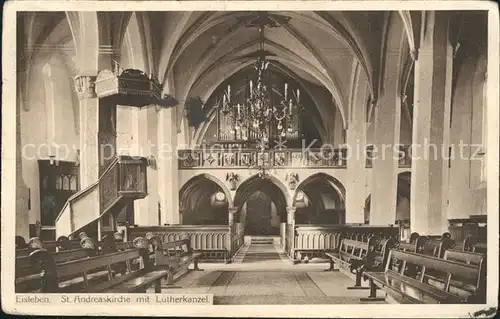 Eisleben St. Andreaskirche mit Lutherkanzel Kat. Eisleben