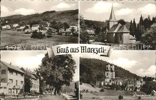 Marzell Bahnhof Kirche Frauenalb Gasthaus zum Bahnhof Kat. Malsburg Marzell