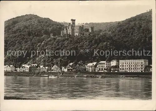 Rhens mit Schloss Stolzenfels am Rhein Kat. Rhens