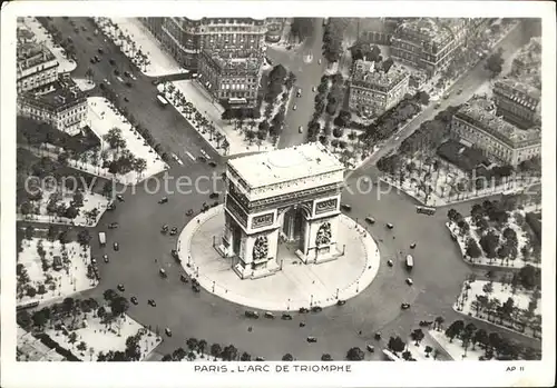 Paris Fliegeraufnahme Arc de Triomphe Kat. Paris