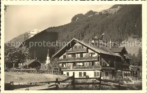 Ginzling Kroells Gasthof Zemmtal Kat. Mayrhofen