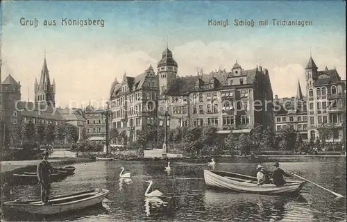 Kaliningrad Schloss mit Teichanlagen Kat. Kaliningrad