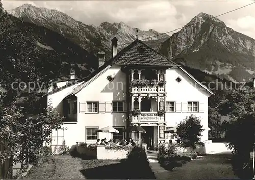 Fischen Allgaeu Gasthaus Pension Cafe Spatzenhaeusel Kat. Fischen i.Allgaeu