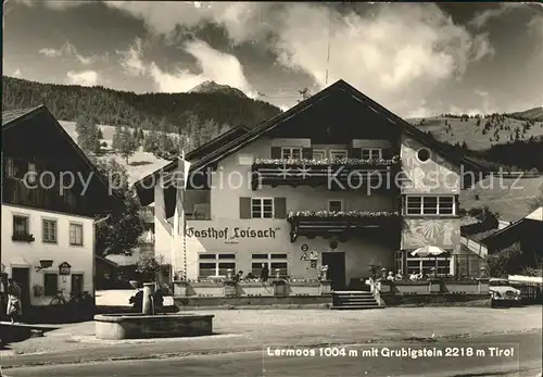 Lermoos Tirol mit Grubigstein Gasthaus Loisach Kat. Lermoos