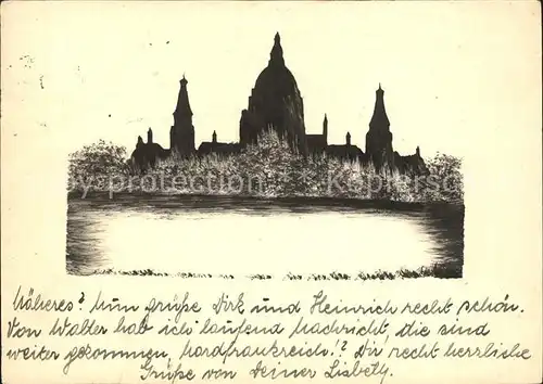 Hannover Kirchenpartie Kuenstlerkarte Kat. Hannover