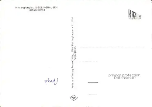 Siedlinghausen im Winter Kat. Winterberg