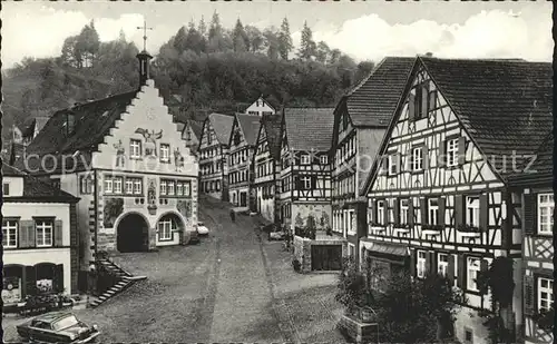 Schiltach Marktplatz mit Rathaus Kat. Schiltach Schwarzwald