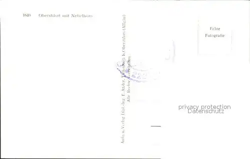 Oberstdorf mit Nebelhorn Kat. Oberstdorf