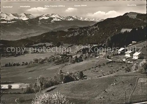 Scheidegg Allgaeu mit Alpenfreibad und Bregenzer Wald Kat. Scheidegg