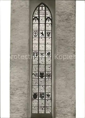 Luebeck Mariakirche Fenster in Gedaechtniskapelle Kat. Luebeck